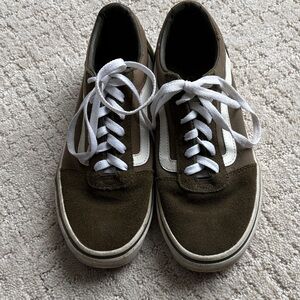 Vans Women's Dark Green Suede Shoes
